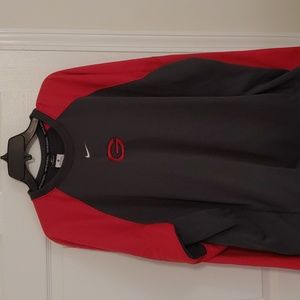 Georgia Bulldogs Nike Therma Fit Long Sleeve Pullover. Size XL. Zipped Pockets.